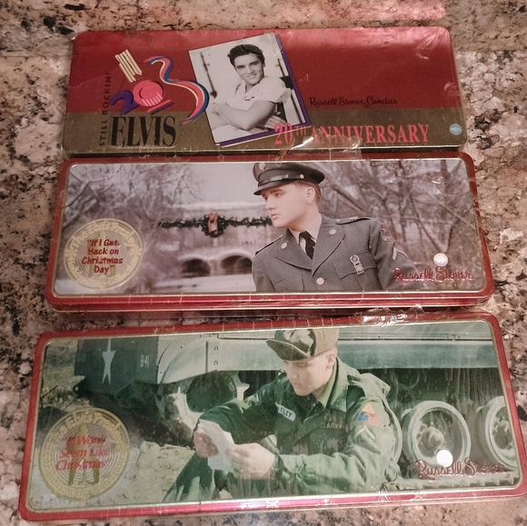 Elvis Presley Collectible Tin Set.Elvis collectibles Un opened chocolates - Picture 2 of 6
